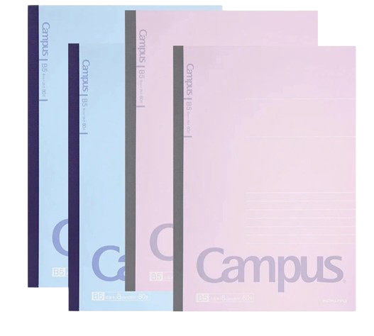 Japan KOKUYO Notebook 80 Pages Campus B5/A5 Soft Surface Wireless Binding Horizontal Line School Office Stationery