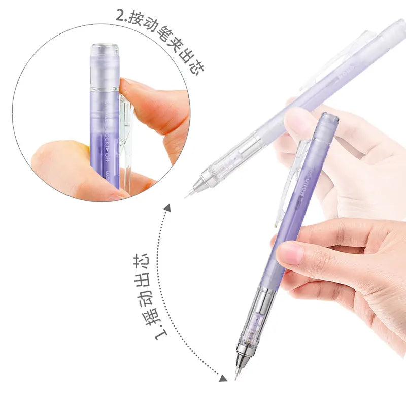 TOMBOW MONO Graph Shaker Mechanical Pencil,0.3/0.5mm Frosted Clear Rod Low Center of Gravity Design,Shake-to-Advance Art Supplie