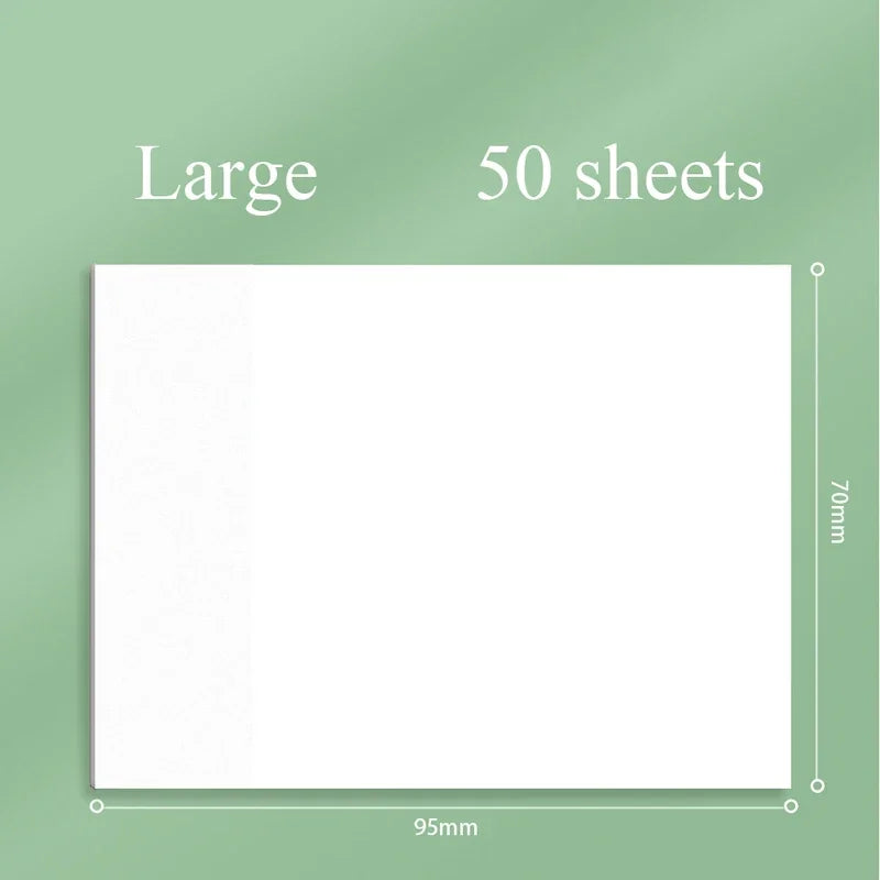 Transparent Sticky Notes 50 Sheets | Clear Sticky Memo Pads for Journaling, Planning, Office & School Supplies