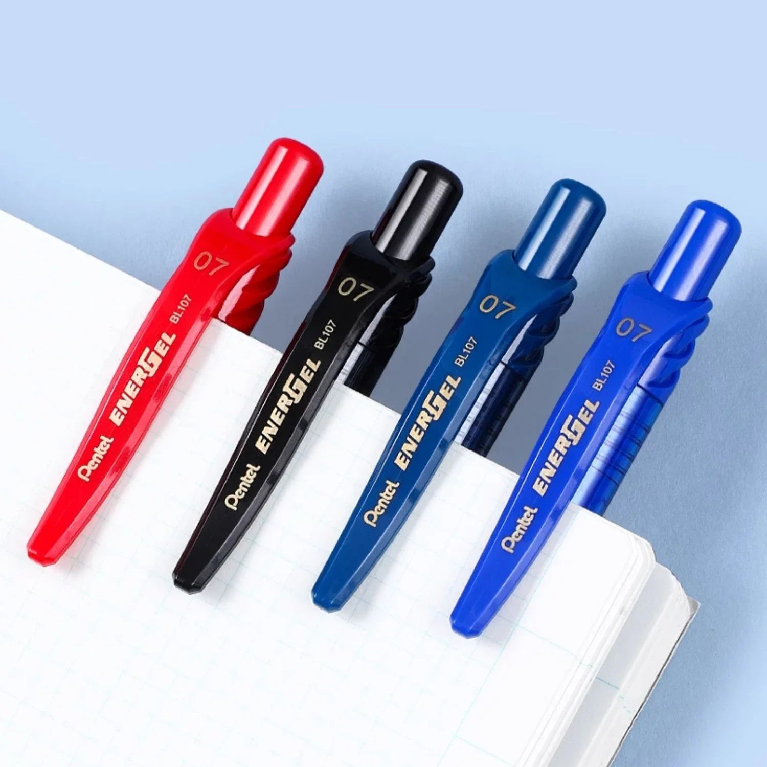 6pcs Pentel Energel Gel Pen BL107 0.7mm Quick Drying Ink Push Type Pens Writting Smooth Signature Pen School Supplies