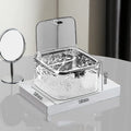 Clear Acrylic Stationery Storage Box with Lid | Transparent Desktop Organizer for Pens, Washi Tape & Desk Accessories