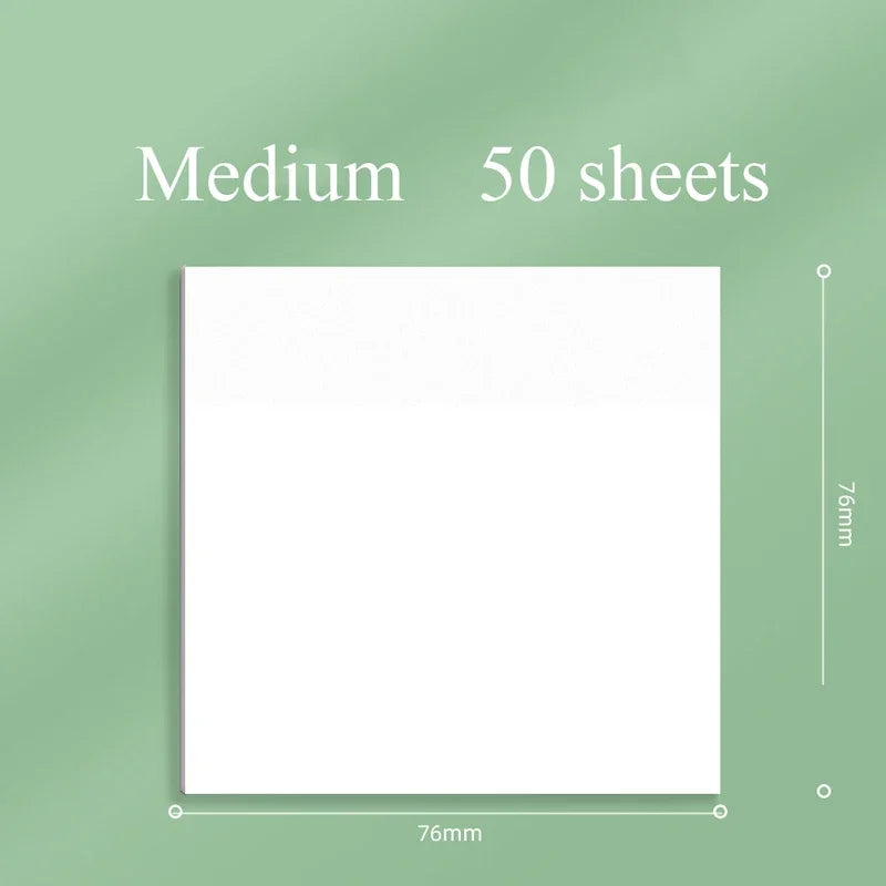 Transparent Sticky Notes 50 Sheets | Clear Sticky Memo Pads for Journaling, Planning, Office & School Supplies