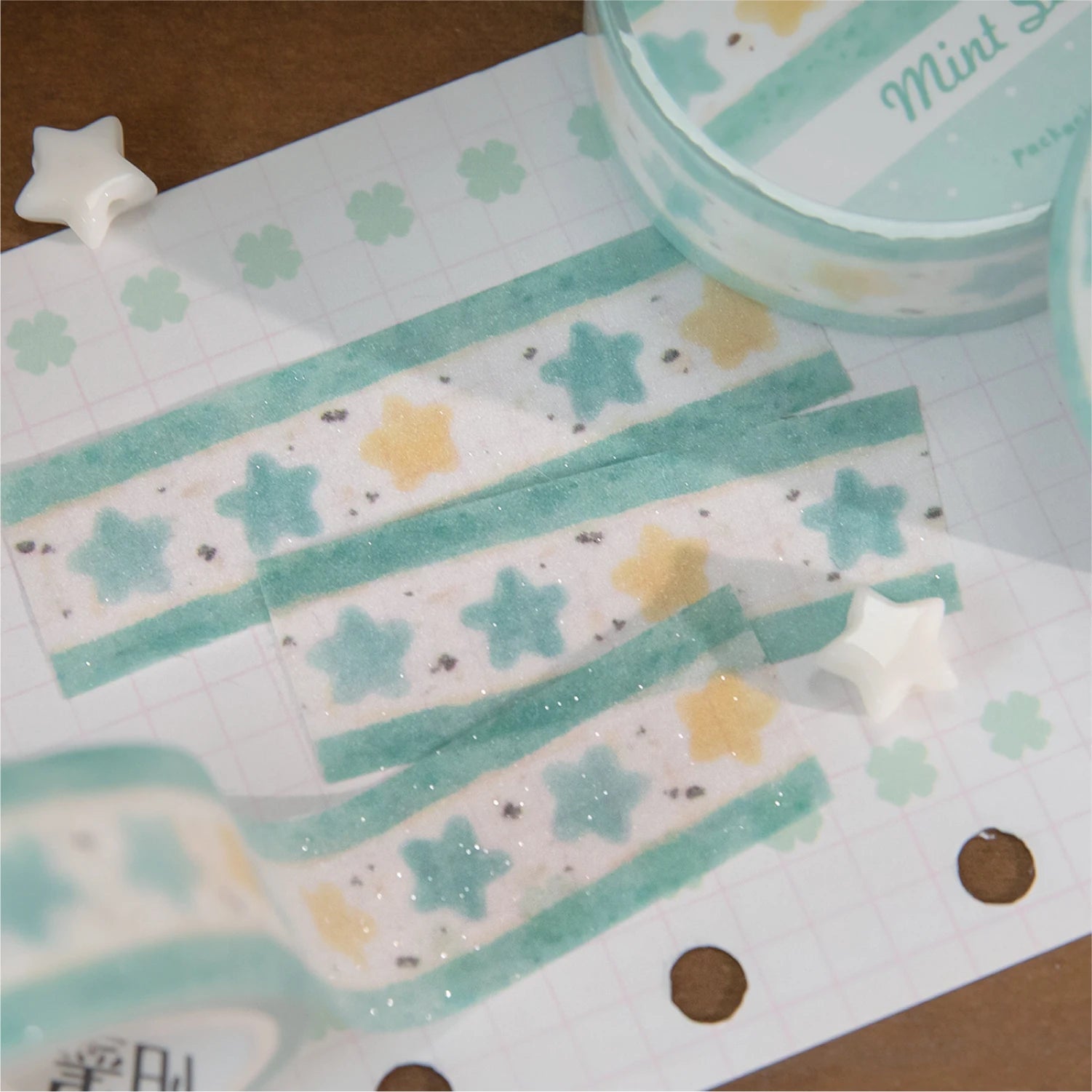 Kawaii Cake Shop Washi Tape – 15mm Sparkling Dessert Masking Tape for Journaling & Scrapbooking
