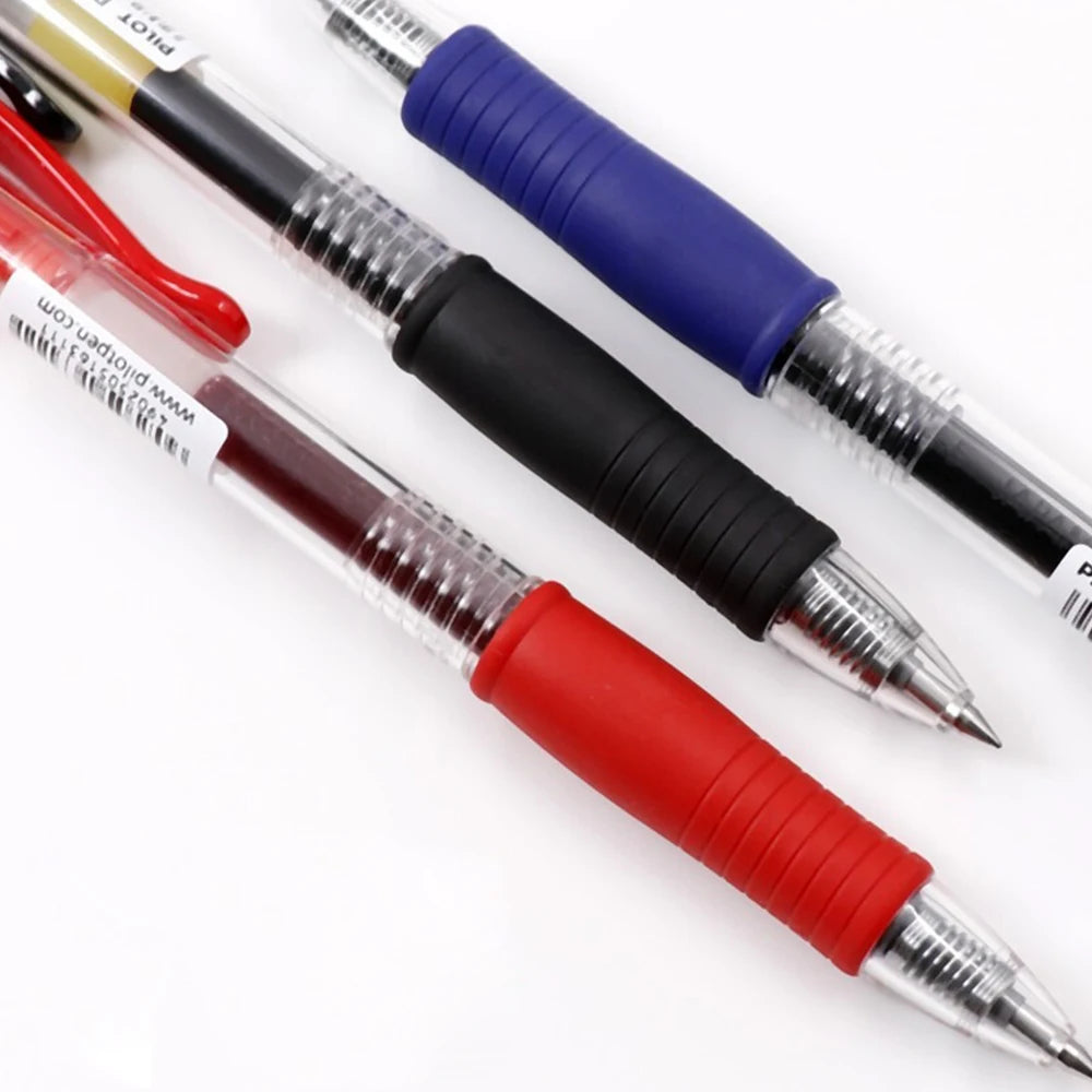 3pcs Japan Pilot Gel Pens Large Capacity BL-G2 0.5/0.7mm Writing Pen Red Blue Black School Office Supplies Children's Stationery