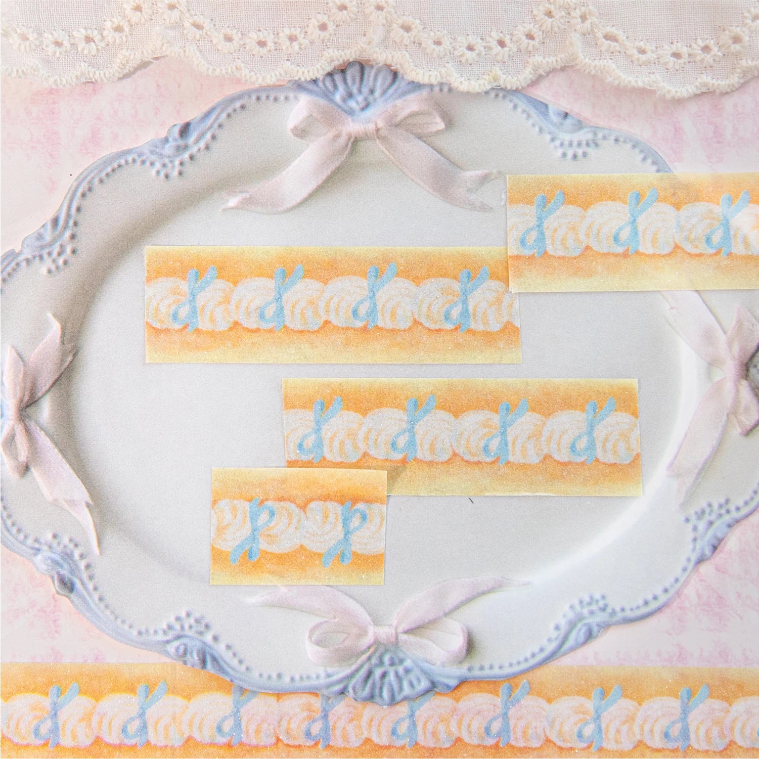 Kawaii Cake Shop Washi Tape – 15mm Sparkling Dessert Masking Tape for Journaling & Scrapbooking