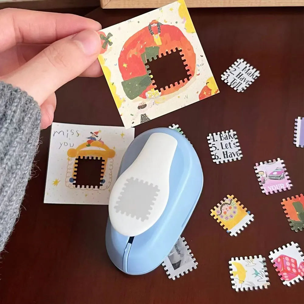 One-Piece Stamp Embossing & Hole Punch Tool | Journal Craft Tool for Handmade Stationery