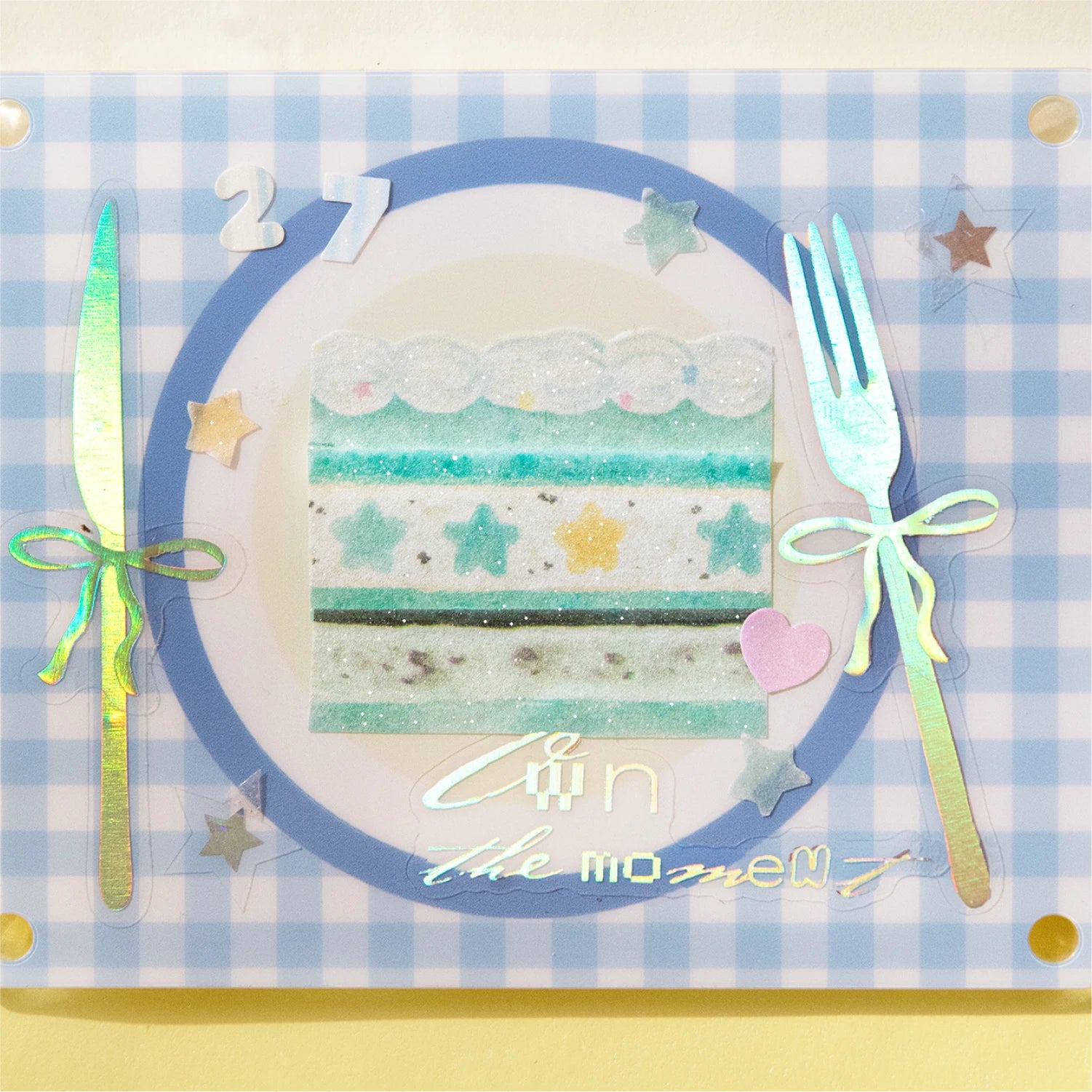 Kawaii Cake Shop Washi Tape – 15mm Sparkling Dessert Masking Tape for Journaling & Scrapbooking