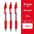3pcs Japan Pilot Gel Pens Large Capacity BL-G2 0.5/0.7mm Writing Pen Red Blue Black School Office Supplies Children's Stationery
