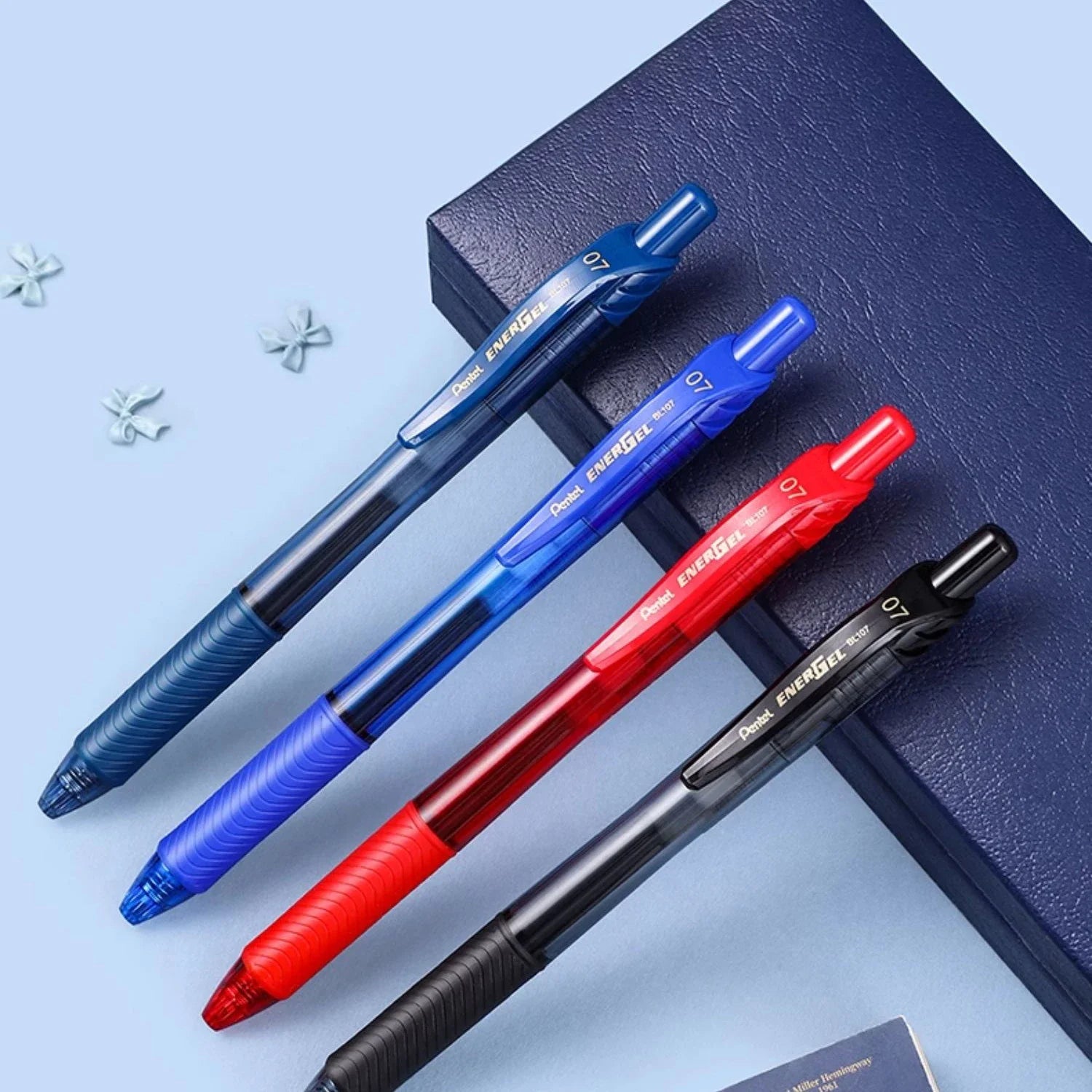 6pcs Pentel Energel Gel Pen BL107 0.7mm Quick Drying Ink Push Type Pens Writting Smooth Signature Pen School Supplies