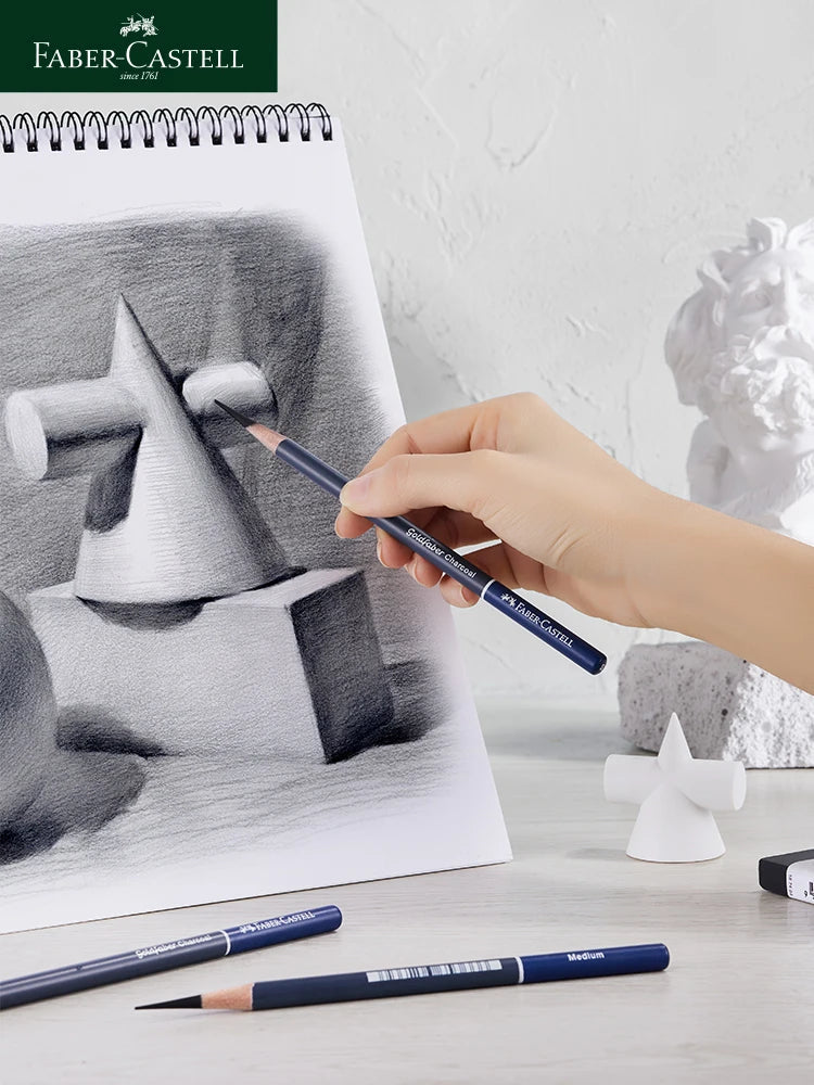 Faber-Castell Goldfaber Charcoal Pencils – Set of 5 or 6 for Drawing & Sketching