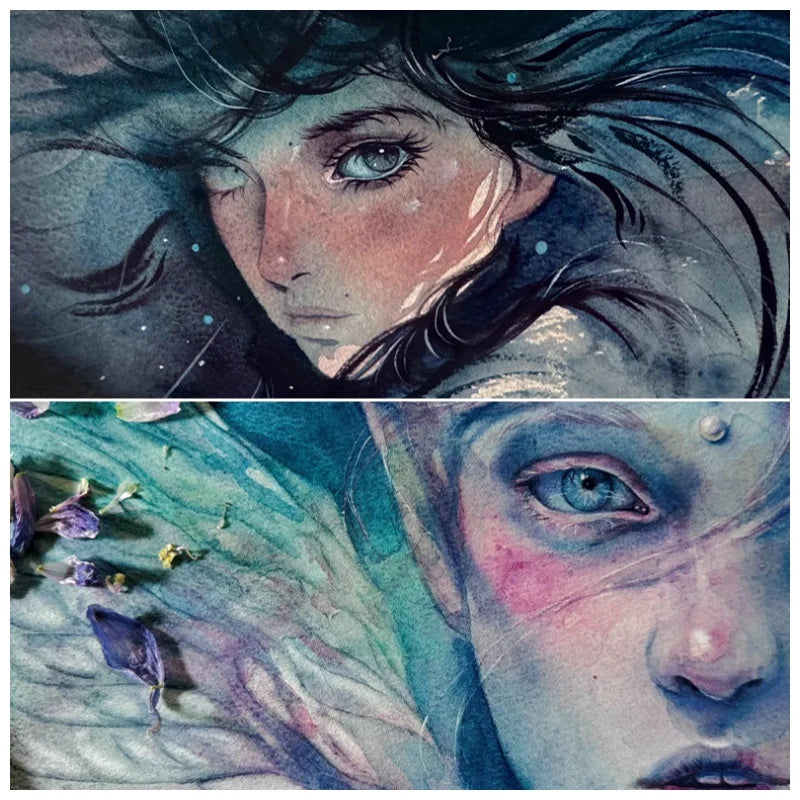 White Nights Limited Edition Granulation Watercolor Pan | Professional Artist Grade — Dream, Mystery & Nebula Series