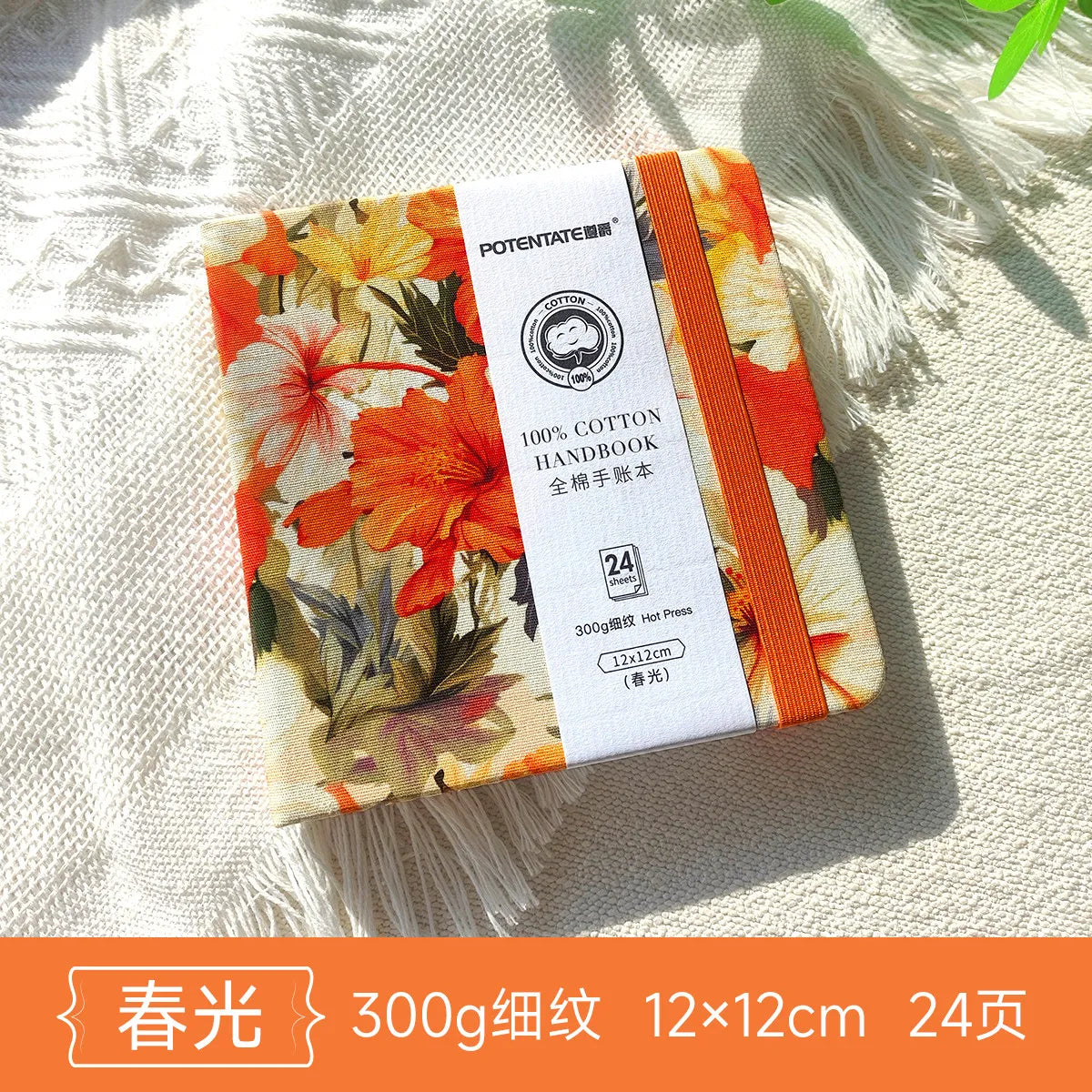 POTENTATE Watercolor 100% Cotton Paper Pad 24 Sheets10x10cm/9x14cm/13x19cm Artists Beginners Watercolor Sketchbook Drawing Paper