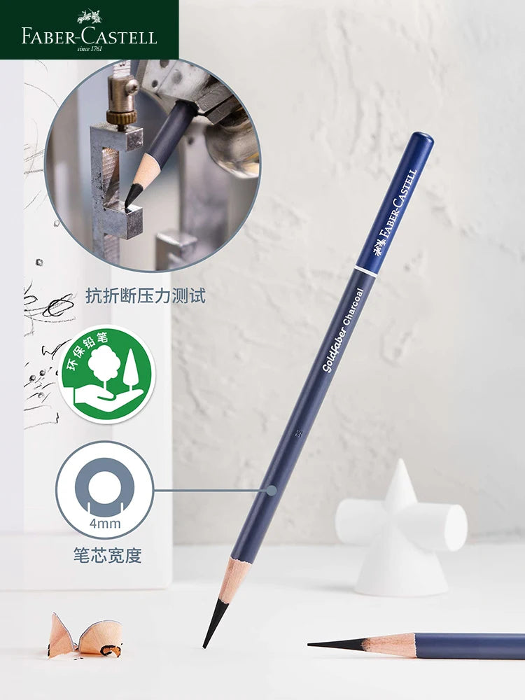 Faber-Castell Goldfaber Charcoal Pencils – Set of 5 or 6 for Drawing & Sketching