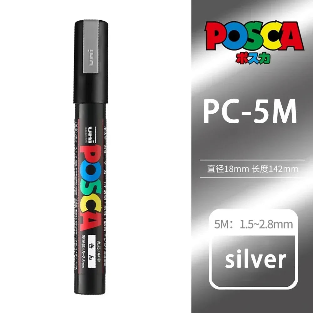 Uni POSCA Paint Marker – PC-1M / PC-3M / PC-5M Acrylic Ink Pen for Art, Graffiti & DIY