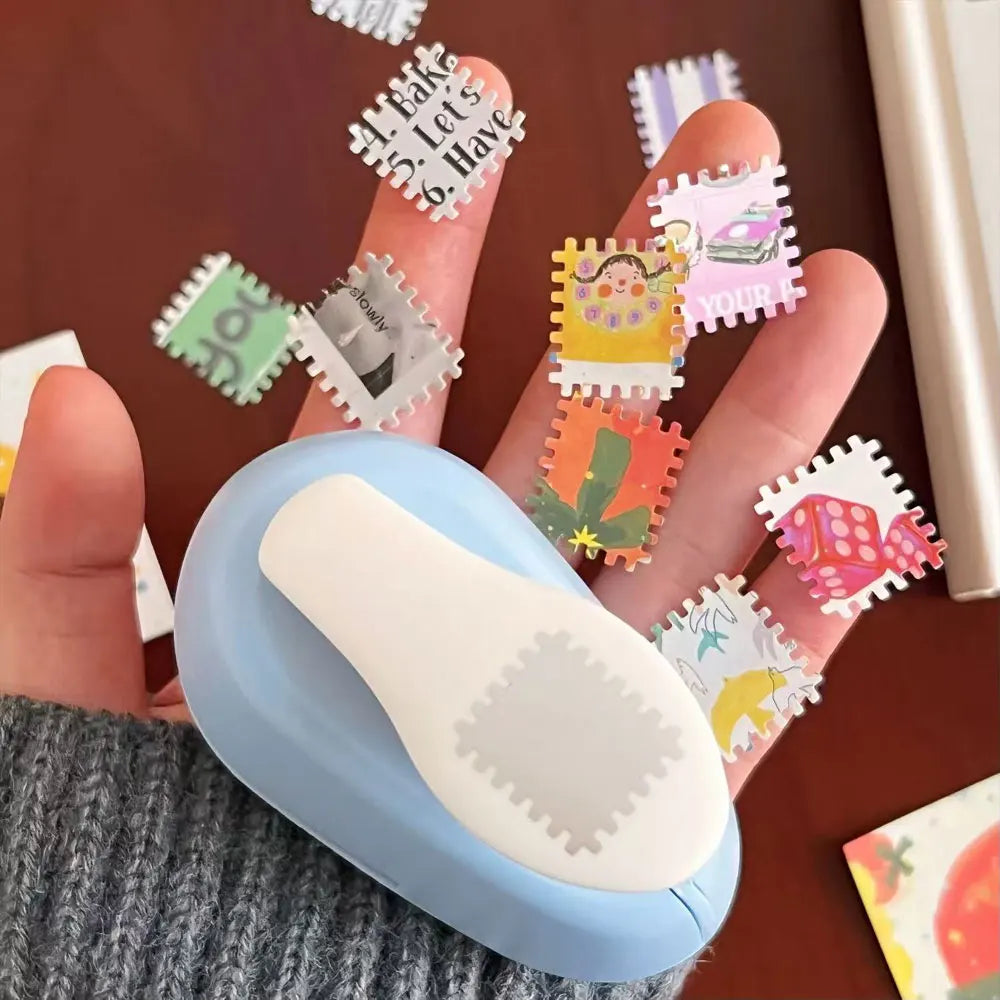 One-Piece Stamp Embossing & Hole Punch Tool | Journal Craft Tool for Handmade Stationery