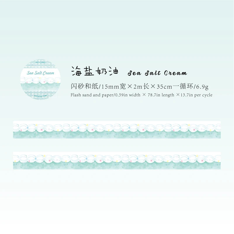 Kawaii Cake Shop Washi Tape – 15mm Sparkling Dessert Masking Tape for Journaling & Scrapbooking