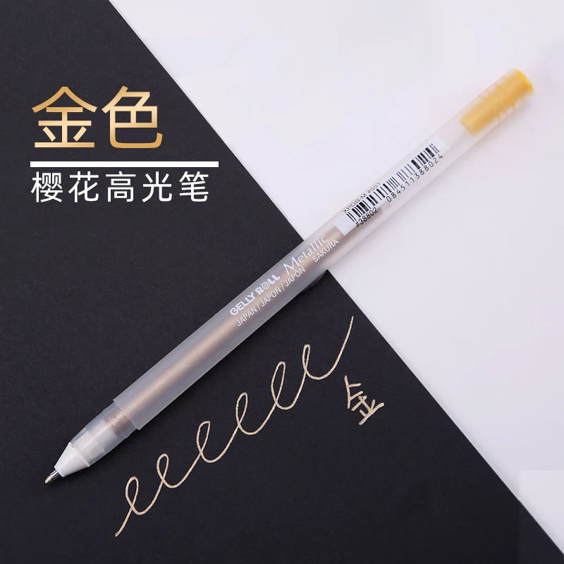 SAKURA Gelly Roll White Gel Pen – Fine, Medium & Bold Tip | Japanese White Ink Pen for Journaling, Art & Sketching