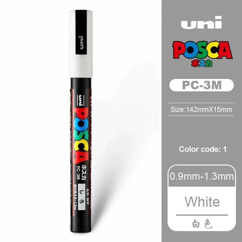Uni POSCA Paint Marker – PC-1M / PC-3M / PC-5M Acrylic Ink Pen for Art, Graffiti & DIY