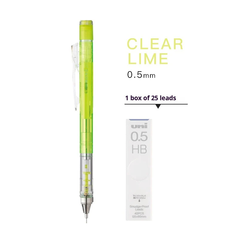 TOMBOW MONO Graph Shaker Mechanical Pencil,0.3/0.5mm Frosted Clear Rod Low Center of Gravity Design,Shake-to-Advance Art Supplie
