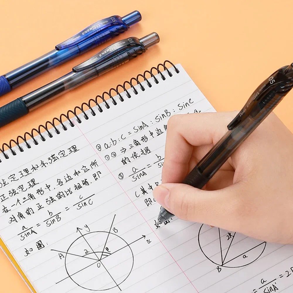 1+5refill Japan Pentel Gel Pen Energel Quick Drying BLN105 Student for Writing Signature 0.5mm School Acsesores Art Supplies