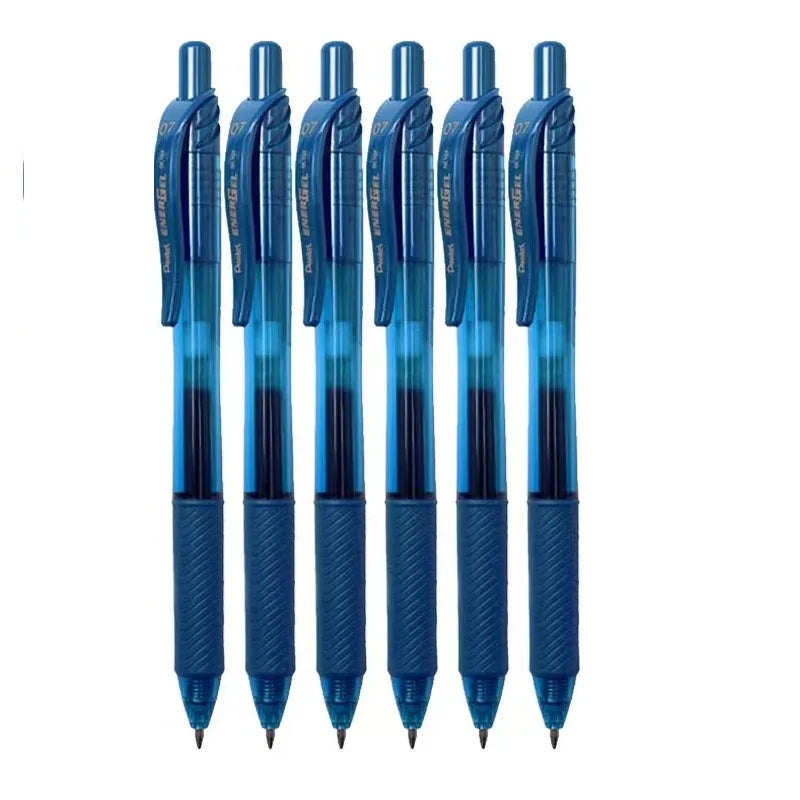 6pcs Pentel Energel Gel Pen BL107 0.7mm Quick Drying Ink Push Type Pens Writting Smooth Signature Pen School Supplies