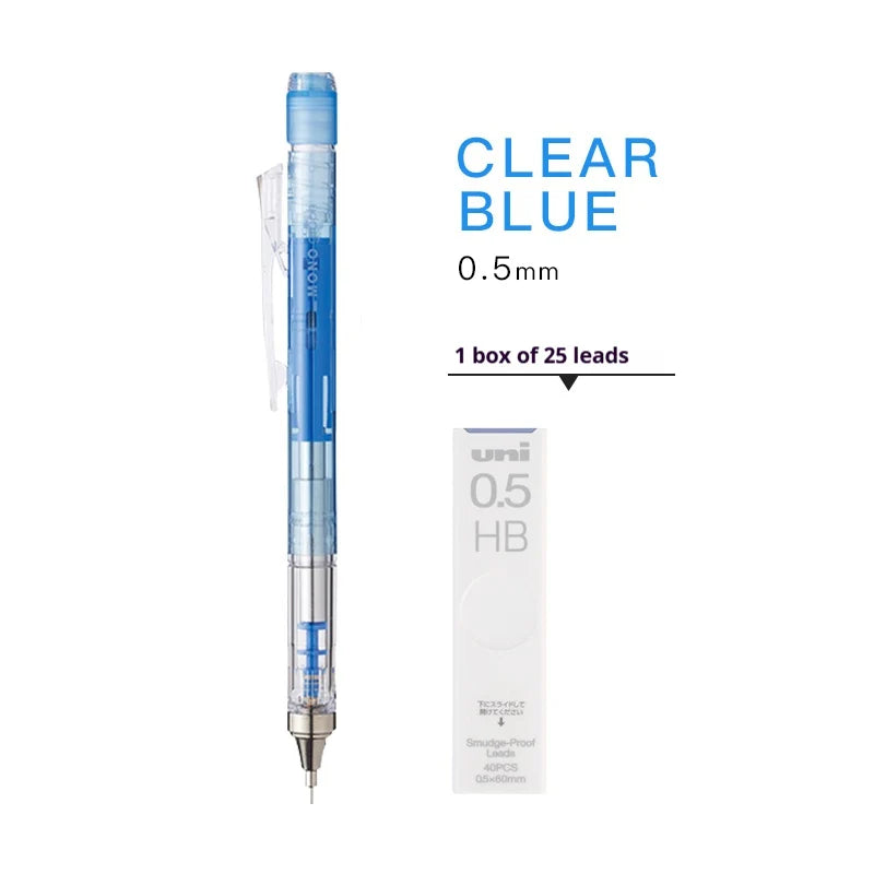 TOMBOW MONO Graph Shaker Mechanical Pencil,0.3/0.5mm Frosted Clear Rod Low Center of Gravity Design,Shake-to-Advance Art Supplie