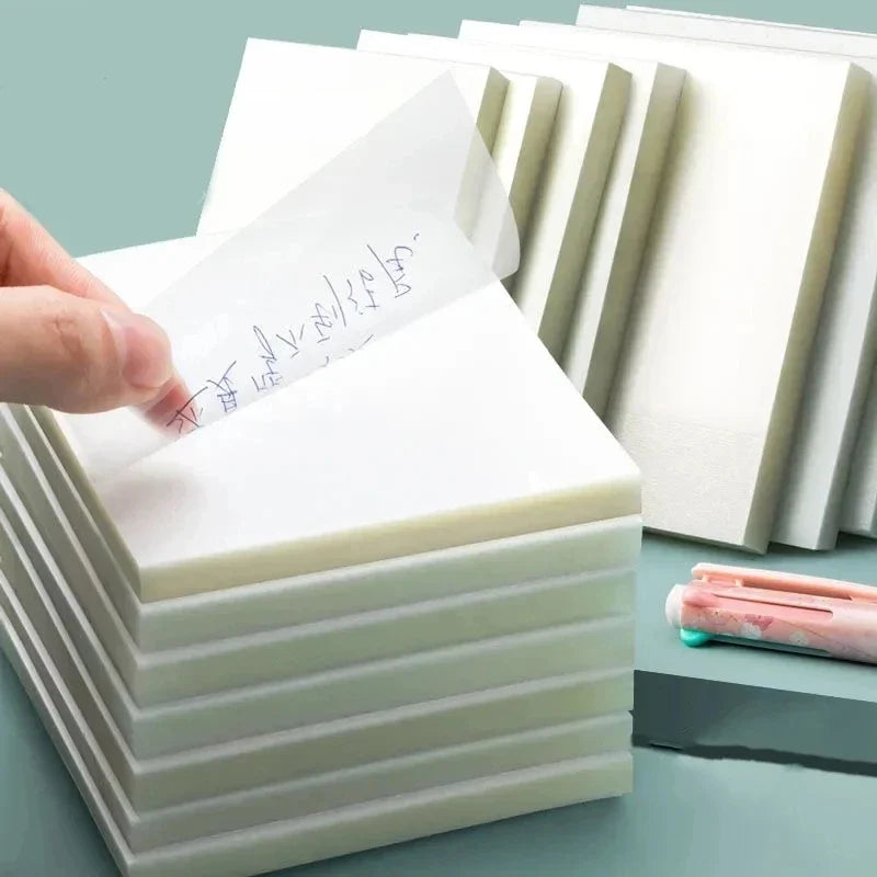 Transparent Sticky Notes 50 Sheets | Clear Sticky Memo Pads for Journaling, Planning, Office & School Supplies