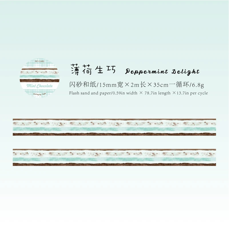 Kawaii Cake Shop Washi Tape – 15mm Sparkling Dessert Masking Tape for Journaling & Scrapbooking
