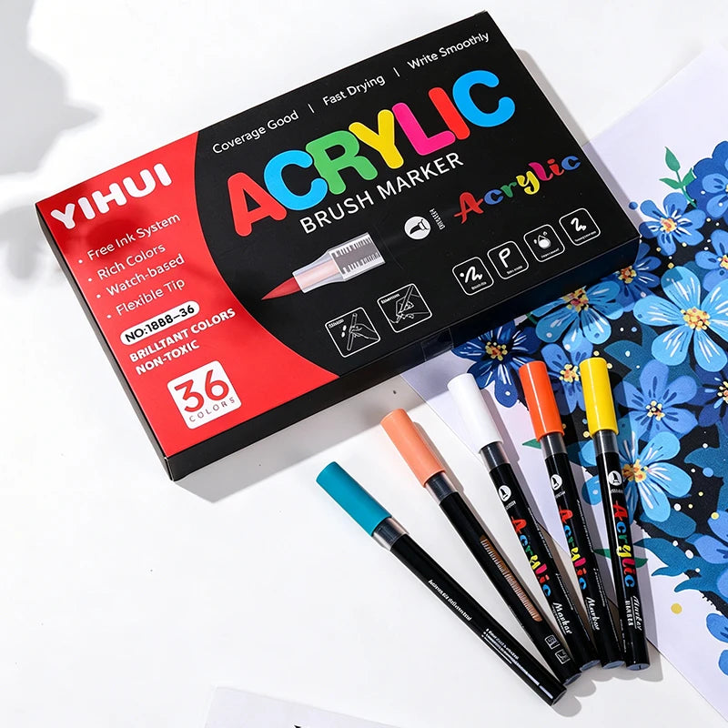 Soft Brush Acrylic Markers