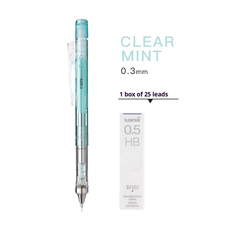 TOMBOW MONO Graph Shaker Mechanical Pencil,0.3/0.5mm Frosted Clear Rod Low Center of Gravity Design,Shake-to-Advance Art Supplie