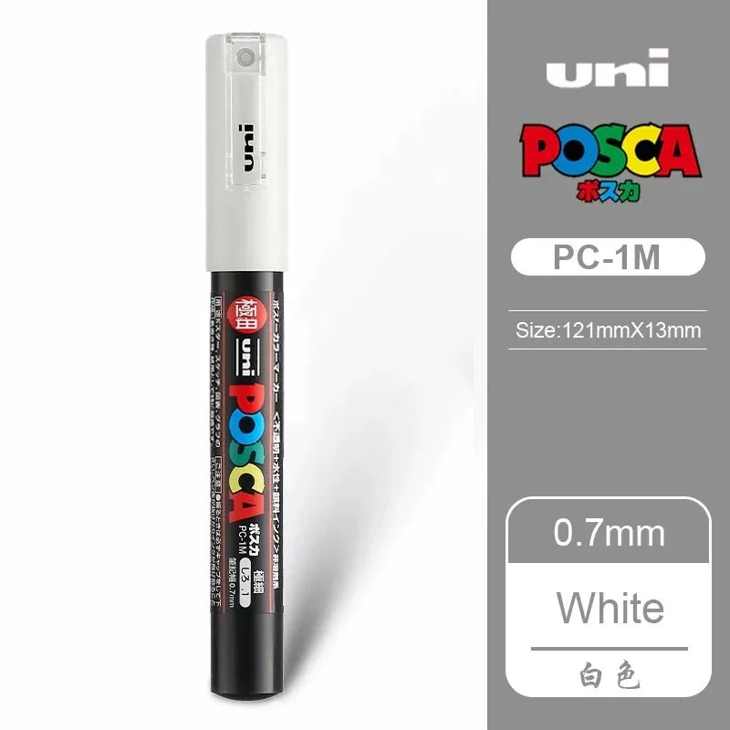 Uni POSCA Paint Marker – PC-1M / PC-3M / PC-5M Acrylic Ink Pen for Art, Graffiti & DIY