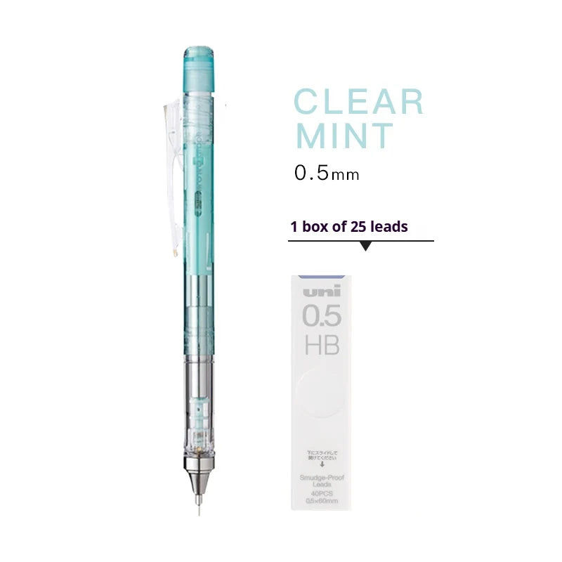 TOMBOW MONO Graph Shaker Mechanical Pencil,0.3/0.5mm Frosted Clear Rod Low Center of Gravity Design,Shake-to-Advance Art Supplie