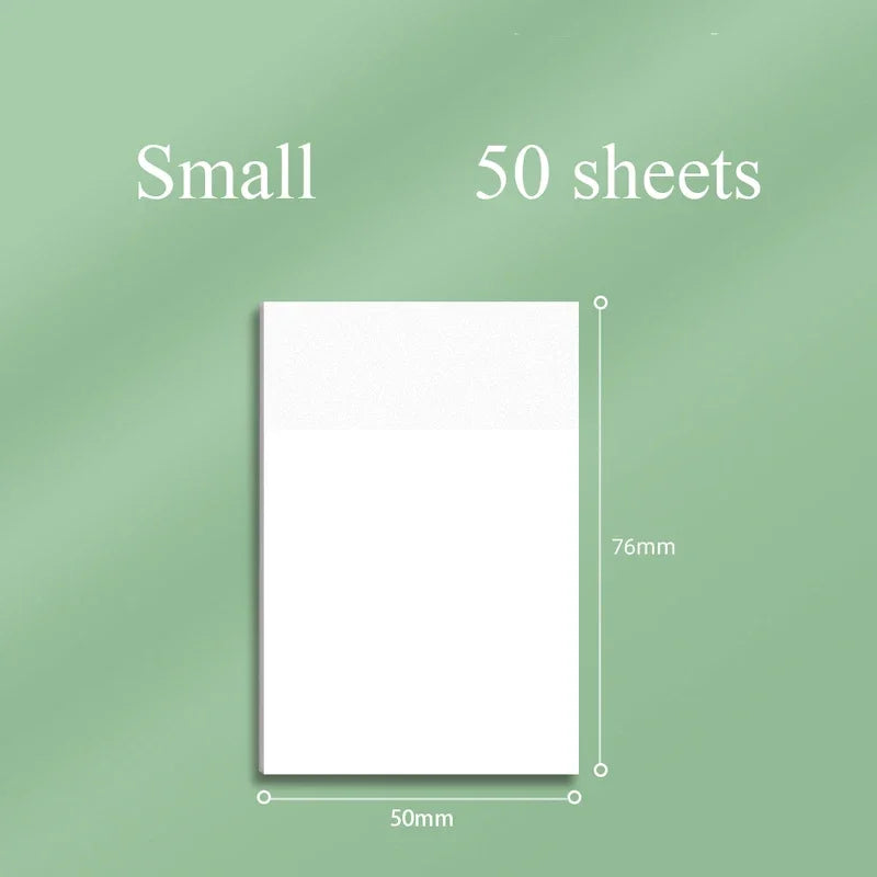 Transparent Sticky Notes 50 Sheets | Clear Sticky Memo Pads for Journaling, Planning, Office & School Supplies
