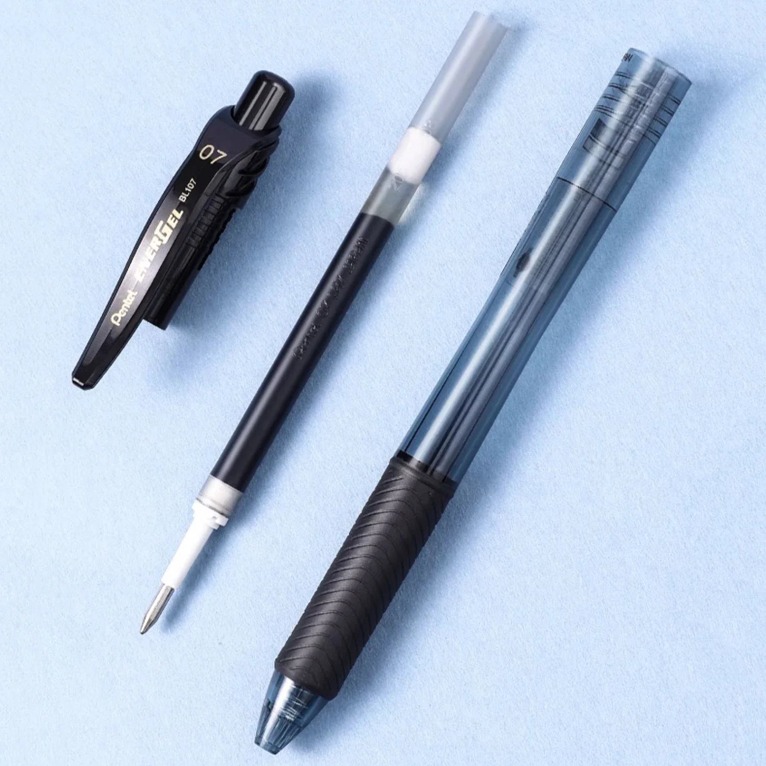 6pcs Pentel Energel Gel Pen BL107 0.7mm Quick Drying Ink Push Type Pens Writting Smooth Signature Pen School Supplies