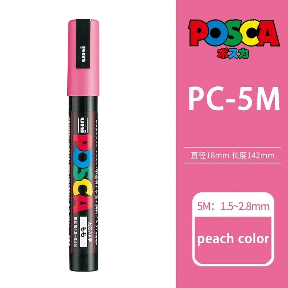 Uni POSCA Paint Marker – PC-1M / PC-3M / PC-5M Acrylic Ink Pen for Art, Graffiti & DIY