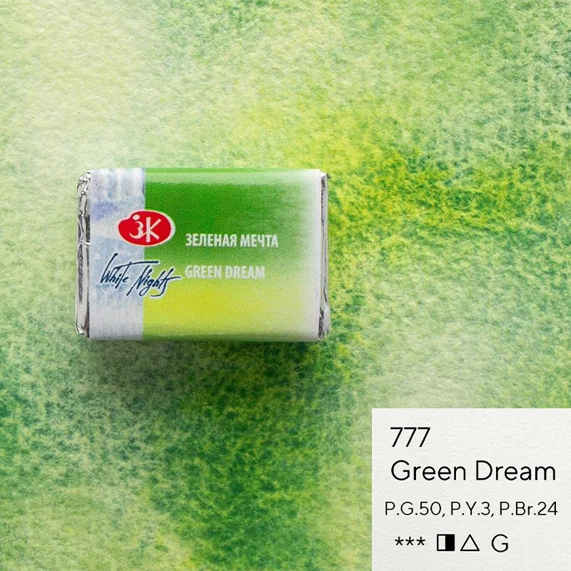White Nights Limited Edition Granulation Watercolor Pan | Professional Artist Grade — Dream, Mystery & Nebula Series