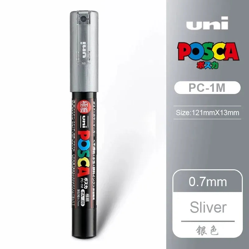 Uni POSCA Paint Marker – PC-1M / PC-3M / PC-5M Acrylic Ink Pen for Art, Graffiti & DIY