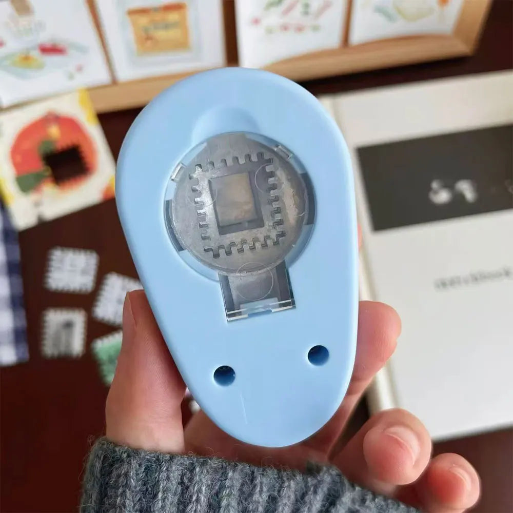 One-Piece Stamp Embossing & Hole Punch Tool | Journal Craft Tool for Handmade Stationery