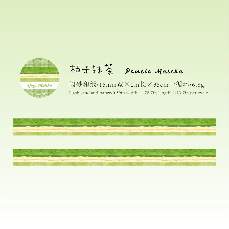 Kawaii Cake Shop Washi Tape – 15mm Sparkling Dessert Masking Tape for Journaling & Scrapbooking