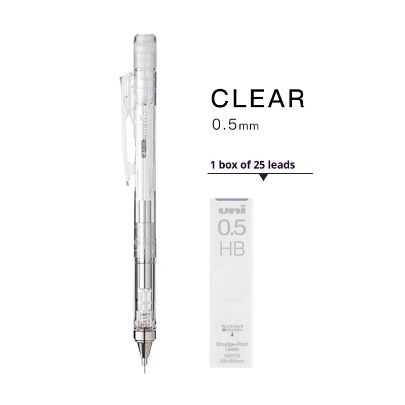 TOMBOW MONO Graph Shaker Mechanical Pencil,0.3/0.5mm Frosted Clear Rod Low Center of Gravity Design,Shake-to-Advance Art Supplie