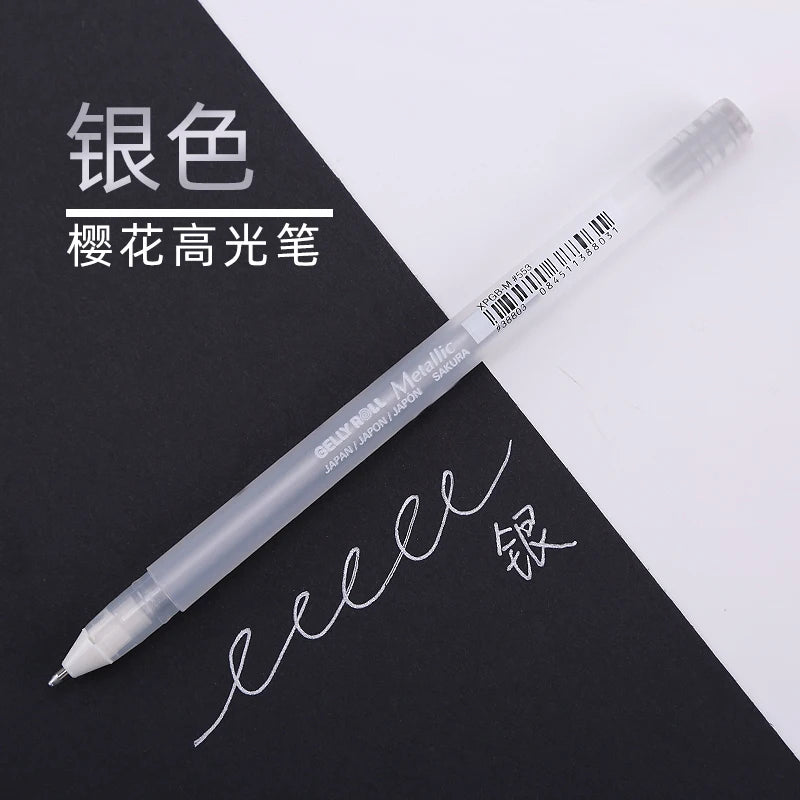 SAKURA Gelly Roll White Gel Pen – Fine, Medium & Bold Tip | Japanese White Ink Pen for Journaling, Art & Sketching