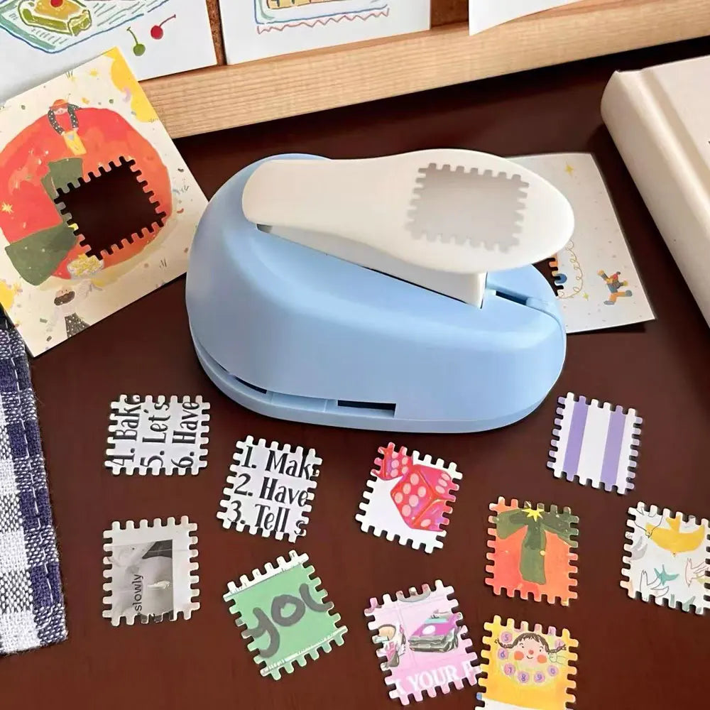 One-Piece Stamp Embossing & Hole Punch Tool | Journal Craft Tool for Handmade Stationery