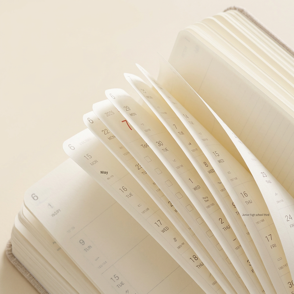 Detalle de las páginas del planner