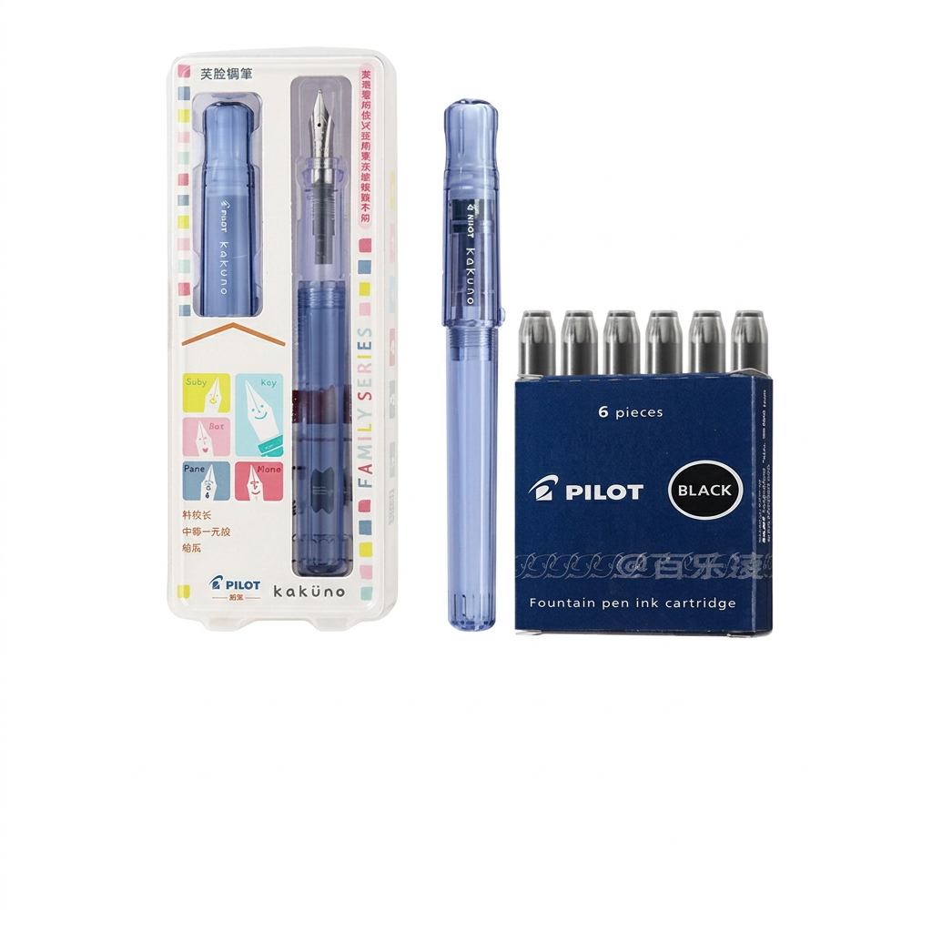 PILOT Kakuno Clear Blue, composición centrada