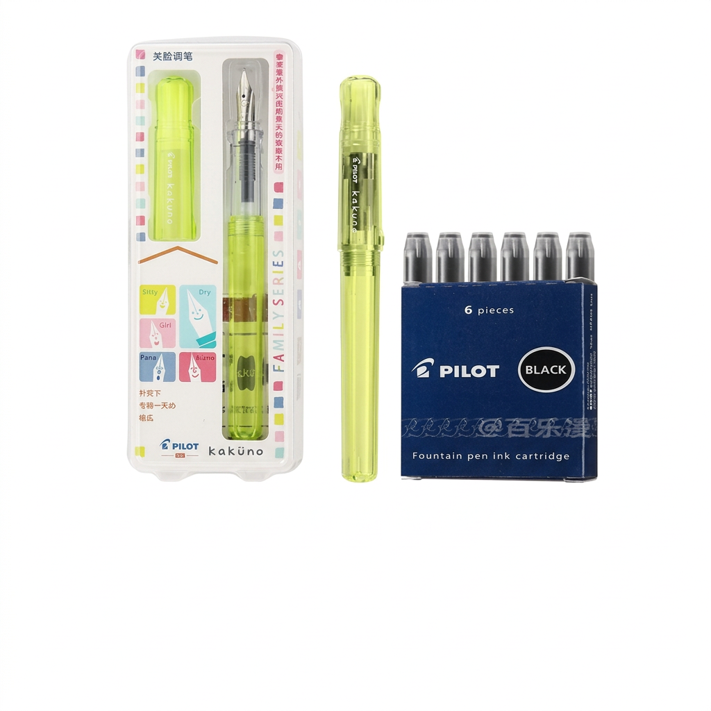 PILOT Kakuno Clear Yellow, composición centrada