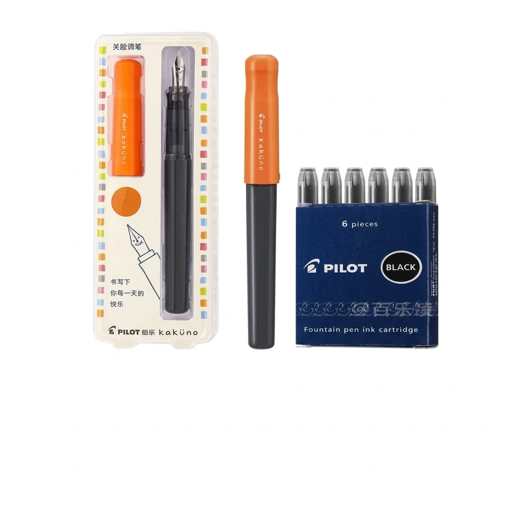 PILOT Kakuno naranja con cuerpo negro