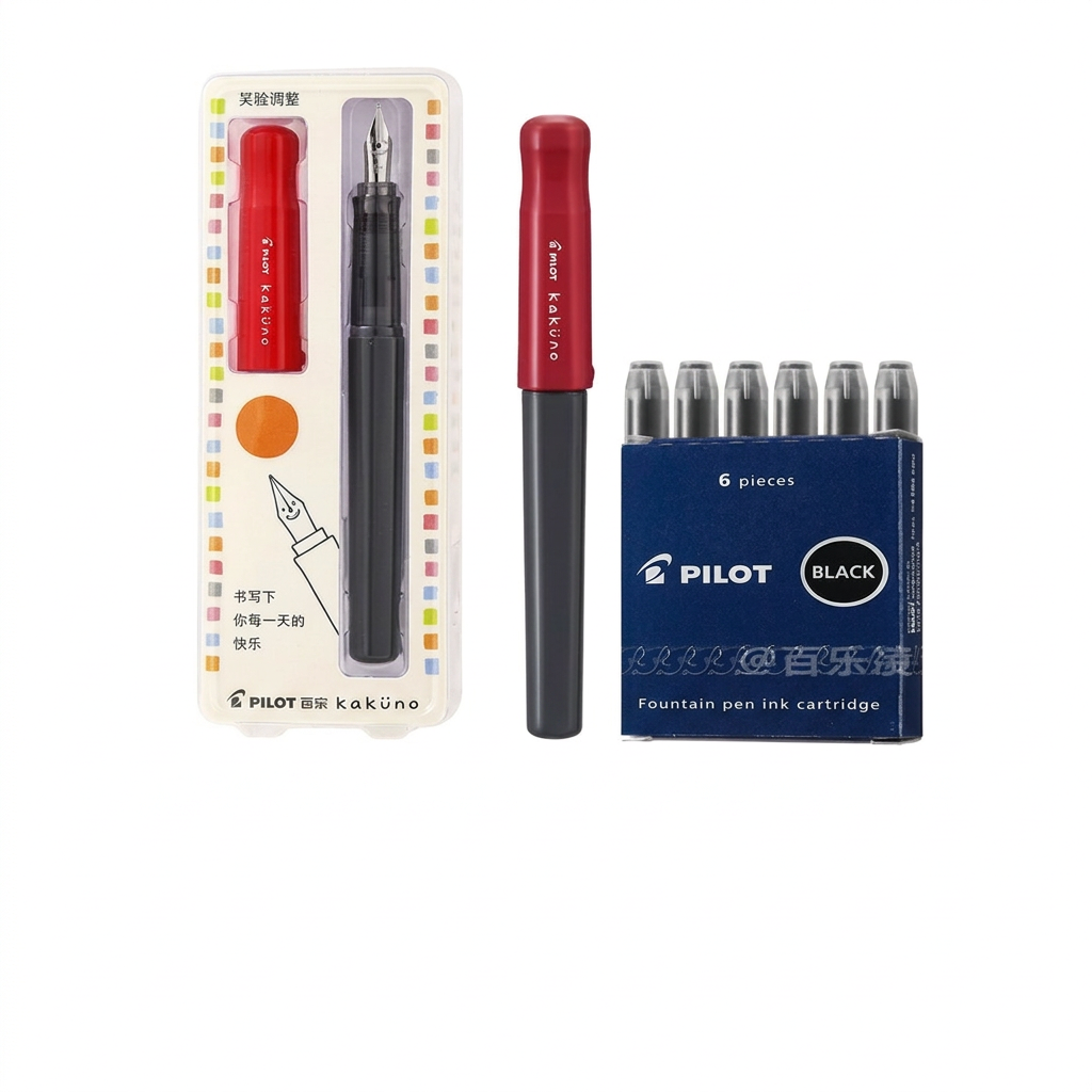 PILOT Kakuno roja con cuerpo negro