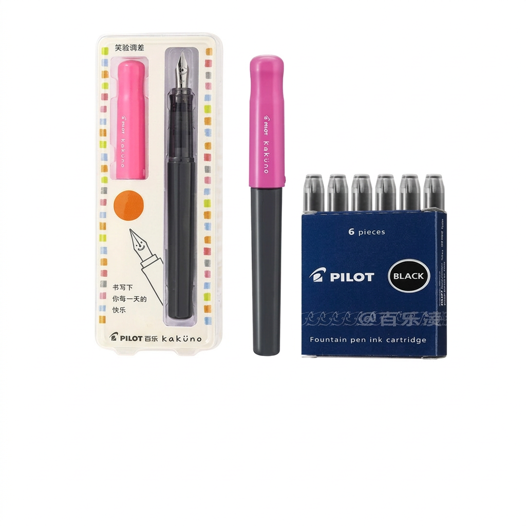 PILOT Kakuno rosa intenso con cuerpo negro