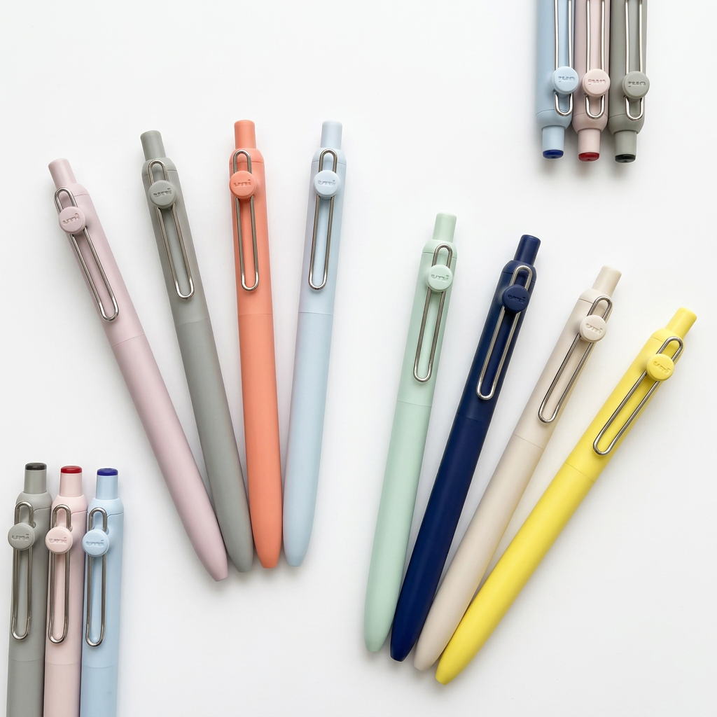 Plumas de varios colores distribuidas en abanico sobre fondo blanco